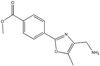 4-(4-AMINOMETHYL-5-METHYL-OXAZOL-2-YL)-BENZOIC ACID METHYL ESTER Struktur