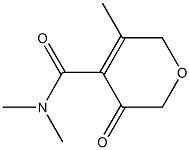 5-METHYL-3-OXO-3,6-DIHYDRO-2H-PYRAN-4-CARBOXYLIC ACID DIMETHYLAMIDE Struktur