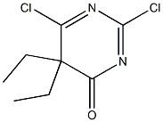 2,6-DICHLORO-5,5-DIETHYL-5H-PYRIMIDIN-4-ONE Struktur