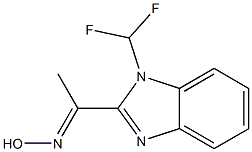 (1E)-1-[1-(DIFLUOROMETHYL)-1H-BENZIMIDAZOL-2-YL]ETHANONE OXIME Struktur