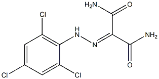 2-[(2,4,6-TRICHLOROPHENYL)HYDRAZONO]MALONAMIDE Struktur