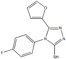 4-(4-FLUOROPHENYL)-5-(2-FURYL)-4H-1,2,4-TRIAZOLE-3-THIOL Struktur