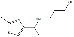 3-[1-(2-METHYL-THIAZOL-4-YL)-ETHYLAMINO]-PROPAN-1-OL Struktur