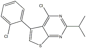 4-CHLORO-5-(2-CHLOROPHENYL)-2-ISOPROPYLTHIENO[2,3-D]PYRIMIDINE Struktur