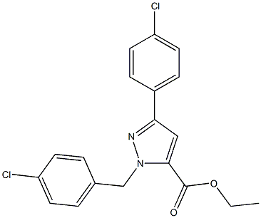 ETHYL 1-(4-CHLOROBENZYL)-3-(4-CHLOROPHENYL)-1H-PYRAZOLE-5-CARBOXYLATE Struktur