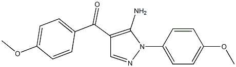 (5-AMINO-1-(4-METHOXYPHENYL)-1H-PYRAZOL-4-YL)(4-METHOXYPHENYL)METHANONE Struktur