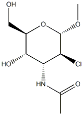 METHYL 2-CHLORO-3-ACETAMIDO-2,3-DIDEOXY-ALPHA-D-ALTROPYRANOSIDE Struktur