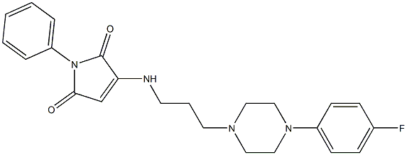 3-(3-(4-(4-FLUOROPHENYL)PIPERAZIN-1-YL)PROPYLAMINO)-1-PHENYL-1H-PYRROLE-2,5-DIONE Struktur