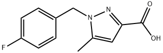 1-(4-FLUOROBENZYL)-5-METHYL-1H-PYRAZOLE-3-CARBOXYLIC ACID Struktur