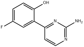 2-(2-AMINOPYRIMIDIN-4-YL)-4-FLUOROPHENOL Struktur