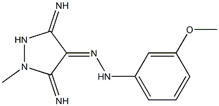 (4Z)-3,5-DIIMINO-1-METHYLPYRAZOLIDIN-4-ONE (3-METHOXYPHENYL)HYDRAZONE Struktur