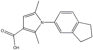 1-(2,3-DIHYDRO-1H-INDEN-5-YL)-2,5-DIMETHYL-1H-PYRROLE-3-CARBOXYLIC ACID Struktur