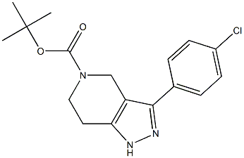 TERT-BUTYL 3-(4-CHLOROPHENYL)-6,7-DIHYDRO-1H-PYRAZOLO[4,3-C]PYRIDINE-5(4H)-CARBOXYLATE Struktur