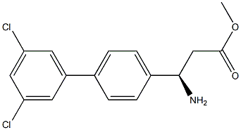 METHYL (3R)-3-AMINO-3-[4-(3,5-DICHLOROPHENYL)PHENYL]PROPANOATE Struktur