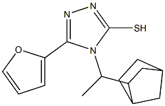 4-(1-BICYCLO[2.2.1]HEPT-2-YL-ETHYL)-5-FURAN-2-YL-4H-[1,2,4]TRIAZOLE-3-THIOL Struktur