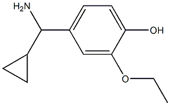 4-((1S)AMINOCYCLOPROPYLMETHYL)-2-ETHOXYPHENOL Struktur