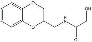 N-(2,3-DIHYDRO-1,4-BENZODIOXIN-2-YLMETHYL)-2-HYDROXYACETAMIDE Struktur