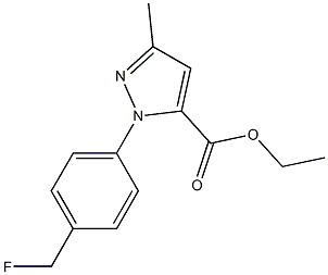 1-[4-(FLUOROMETHYL)PHENYL]-3-METHYL-1H-PYRAZOLE-5-CARBOXYLIC ACID ETHYL ESTER Struktur