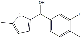 3-FLUORO-4-METHYLPHENYL-(5-METHYL-2-FURYL)METHANOL Struktur