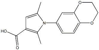 1-(2,3-DIHYDRO-1,4-BENZODIOXIN-6-YL)-2,5-DIMETHYL-1H-PYRROLE-3-CARBOXYLIC ACID Struktur