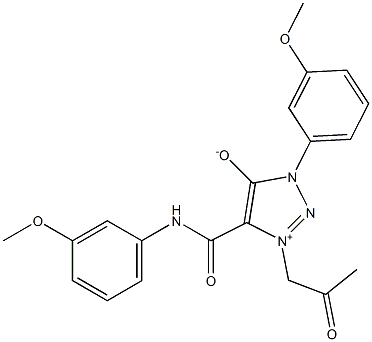 1-(3-METHOXYPHENYL)-4-{[(3-METHOXYPHENYL)AMINO]CARBONYL}-3-(2-OXOPROPYL)-1H-1,2,3-TRIAZOL-3-IUM-5-OLATE Struktur