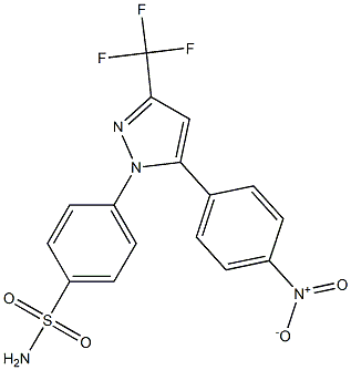 4-[5-(4-NITROPHENYL)-3-(TRIFLUOROMETHYL)PYRAZOL-1-YL]BENZENESULFONAMIDE Struktur