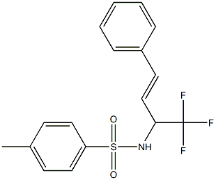 N-(4,4,4-TRIFLUORO-1-PHENYLBUT-1-(E)-ENE-3-YL)-P-TOLUOLSULFONAMIDE Struktur