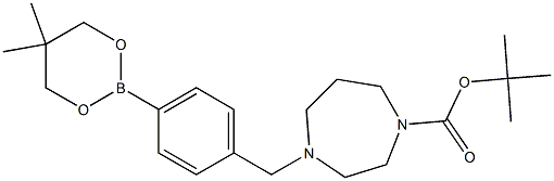 TERT-BUTYL 4-[4-(5,5-DIMETHYL-1,3,2-DIOXABORINAN-2-YL)BENZYL]-1,4-DIAZEPANE-1-CARBOXYLATE Struktur