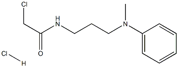 2-CHLORO-N-[3-[METHYL(PHENYL)AMINO]PROPYL]ACETAMIDE HYDROCHLORIDE Struktur