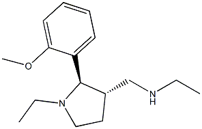 N-([(2R,3S)-1-ETHYL-2-(2-METHOXYPHENYL)PYRROLIDIN-3-YL]METHYL)ETHANAMINE Struktur