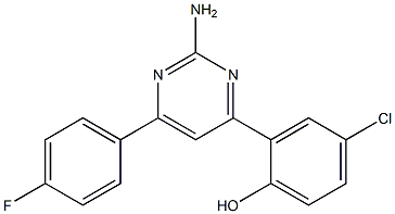 2-(2-AMINO-6-(4-FLUOROPHENYL)PYRIMIDIN-4-YL)-4-CHLOROPHENOL Struktur