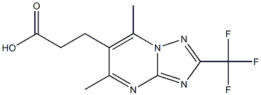 3-[5,7-DIMETHYL-2-(TRIFLUOROMETHYL)[1,2,4]TRIAZOLO[1,5-A]PYRIMIDIN-6-YL]PROPANOIC ACID Struktur