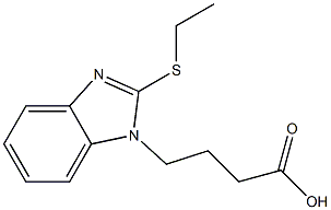 4-[2-(ETHYLTHIO)-1H-BENZIMIDAZOL-1-YL]BUTANOIC ACID Struktur