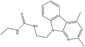 N-[2-(2,4-DIMETHYL-9H-PYRIDO[2,3-B]INDOL-9-YL)ETHYL]-N'-ETHYLTHIOUREA Struktur