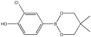 2-CHLORO-4-(5,5-DIMETHYL-1,3,2-DIOXABORINAN-2-YL)PHENOL Struktur