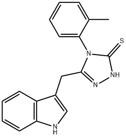 5-(INDOL-3-YLMETHYL)-4-(2-METHYLPHENYL)-1,2,4-TRIAZOLE-3-THIOL Struktur