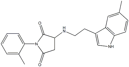 3-{[2-(5-METHYL-1H-INDOL-3-YL)ETHYL]AMINO}-1-(2-METHYLPHENYL)PYRROLIDINE-2,5-DIONE Struktur