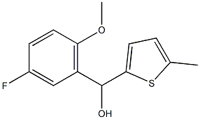 3-FLUORO-6-METHOXYPHENYL-(5-METHYL-2-THIENYL)METHANOL Struktur