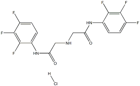 2-([2-OXO-2-[(2,3,4-TRIFLUOROPHENYL)AMINO]ETHYL]AMINO)-N-(2,3,4-TRIFLUOROPHENYL)ACETAMIDE HYDROCHLORIDE Struktur