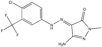 (4Z)-3-AMINO-1-METHYL-1H-PYRAZOLE-4,5-DIONE 4-{[4-CHLORO-3-(TRIFLUOROMETHYL)PHENYL]HYDRAZONE} Struktur