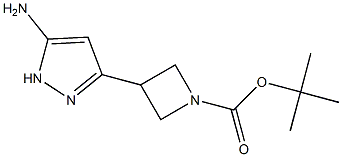 1-BOC-3-(3-AMINO-2H-PYRAZOL-5-YL)-AZETIDINE Struktur