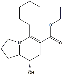 ETHYL (8S,9S)-8-HYDROXY-5-PENTYL-1,2,3,7,8,8A-HEXAHYDROINDOLIZINE-6-CARBOXYLATE Struktur