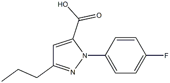 1-(4-FLUOROPHENYL)-3-PROPYL-1H-PYRAZOLE-5-CARBOXYLIC ACID Struktur