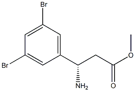 METHYL (3S)-3-AMINO-3-(3,5-DIBROMOPHENYL)PROPANOATE Struktur