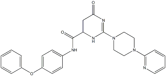 6-OXO-N-(4-PHENOXYPHENYL)-2-(4-(PYRIDIN-2-YL)PIPERAZIN-1-YL)-3,4,5,6-TETRAHYDROPYRIMIDINE-4-CARBOXAMIDE Struktur