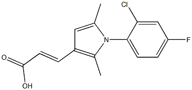 (2E)-3-[1-(2-CHLORO-4-FLUOROPHENYL)-2,5-DIMETHYL-1H-PYRROL-3-YL]ACRYLIC ACID Struktur