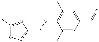 3,5-DIMETHYL-4-[(2-METHYL-1,3-THIAZOL-4-YL)METHOXY]BENZALDEHYDE Struktur