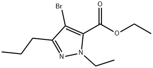 4-BROMO-1-ETHYL-3-PROPYL-1H-PYRAZOLE-5-CARBOXYLIC ACID ETHYL ESTER Struktur