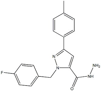 1-(4-FLUOROBENZYL)-3-P-TOLYL-1H-PYRAZOLE-5-CARBOHYDRAZIDE Struktur