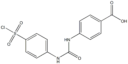 4-[3-(4-CHLOROSULFONYL-PHENYL)-UREIDO]-BENZOIC ACID Struktur